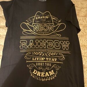 JACKSON Black Tee with Gold Graphic